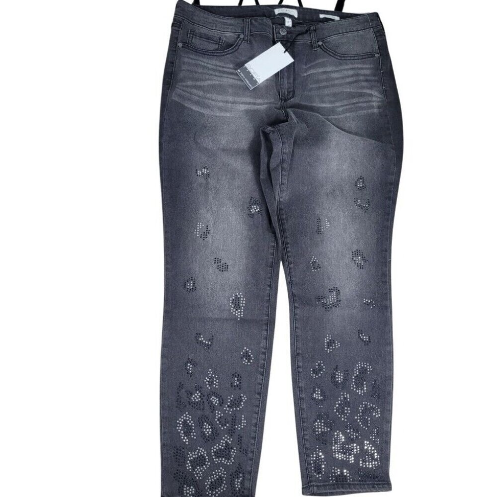 Sofia Vergara Women's Jeans Size 10 Sofia Skinny Ankle Stretch Black Gray (17)
